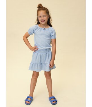 LOOXS Little Seersucker Skirt Striped Blue / White