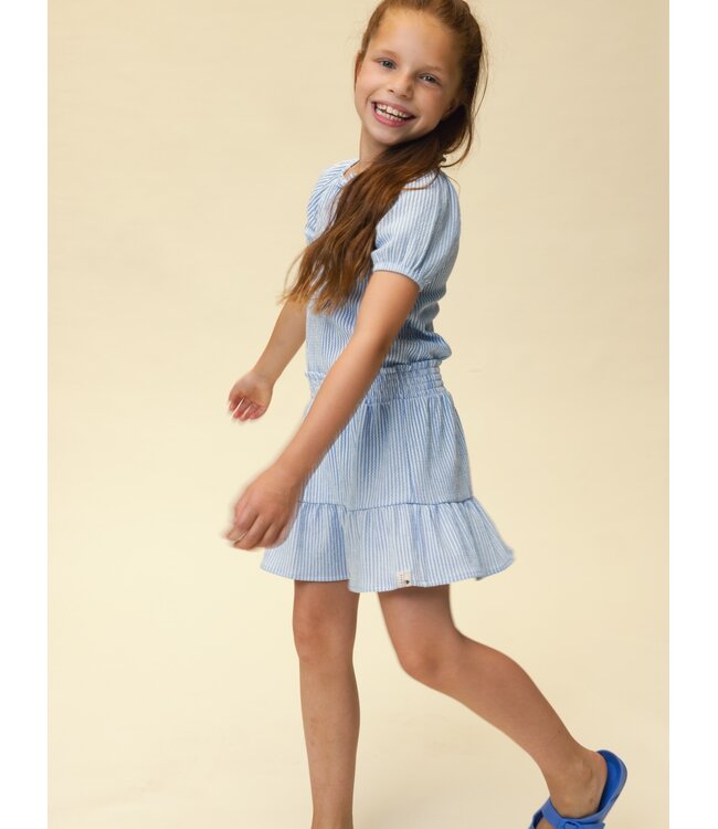 Seersucker Skirt Striped Blue / White