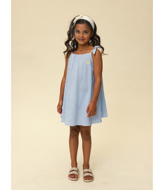 LOOXS Little Gestreiftes Seersucker-Kleid blau/weiß