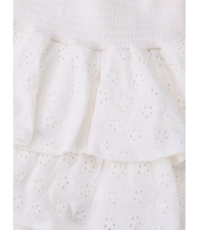 Jersey Skort broderie Wit