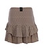 Viskose-Jersey-Skort mit braunem Muster