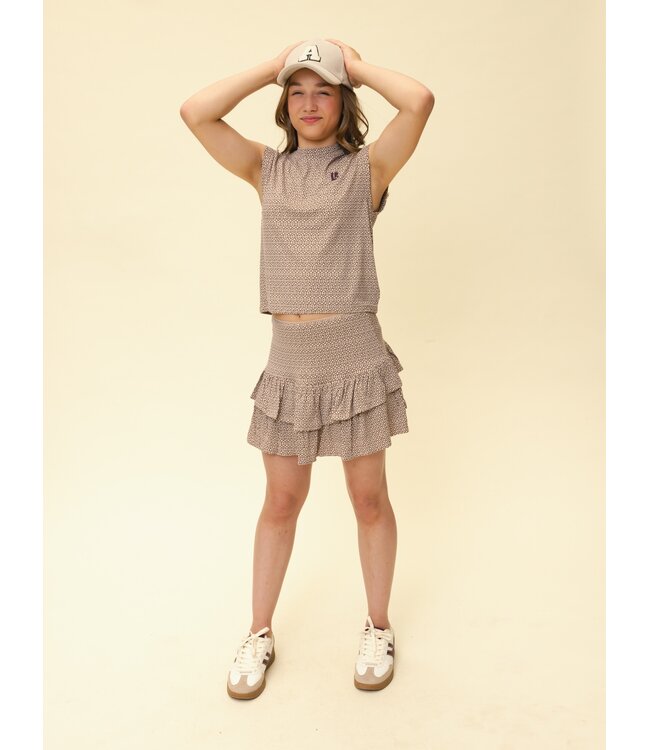 Skort Viscose jersey Bruin dessin