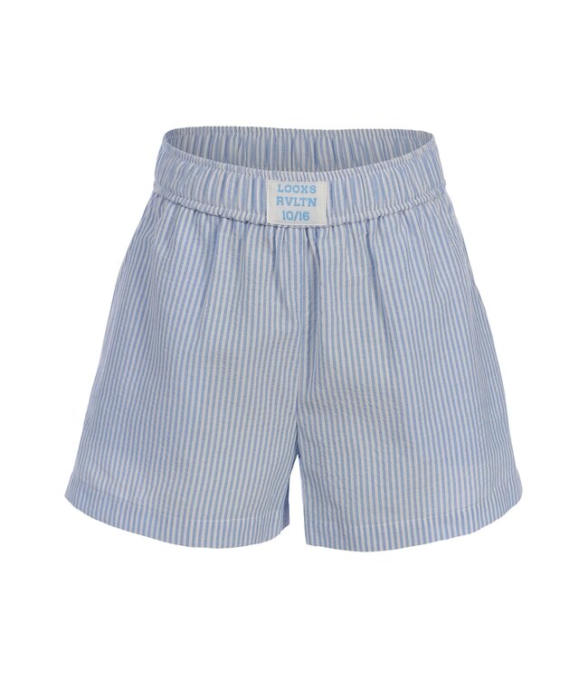 Short seersucker Blauw / Wit