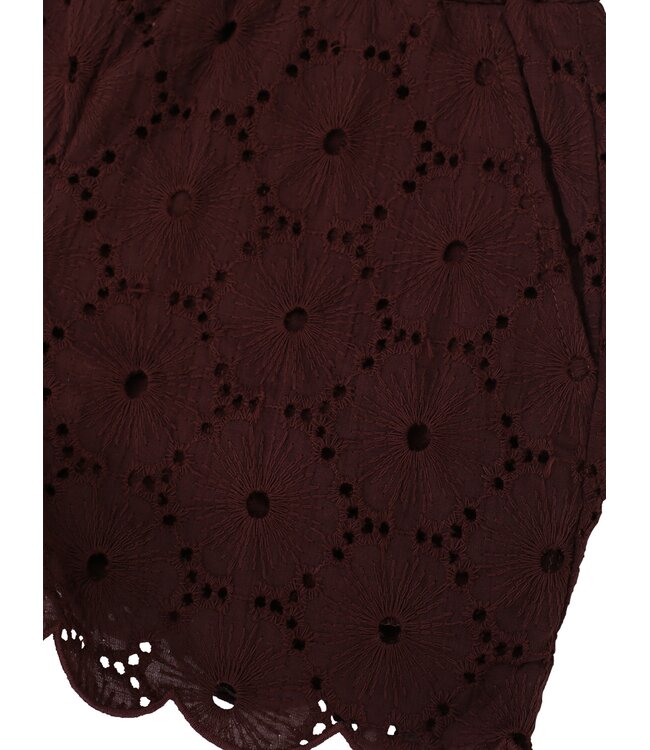 Short broderie katoen Choco Flower