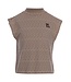 Ärmelloses Viscose jersey Top braunem Muster