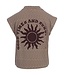 viscose jersey top Brown print