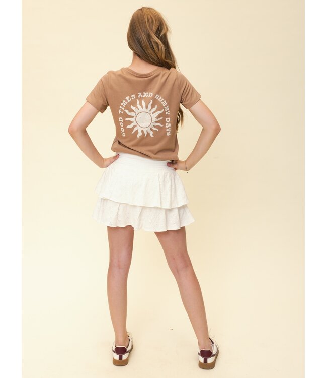 Beiges Modal-T-Shirt