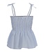 Strapless seersucker top Blue/White
