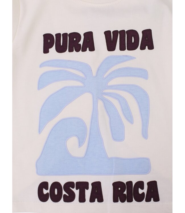 T-shirt Wit fancy achterkant