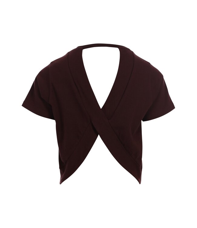 Brown T-shirt fancy back