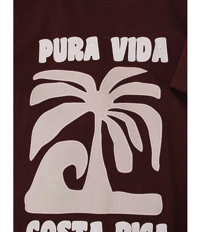 T-shirt Bruin fancy achterkant