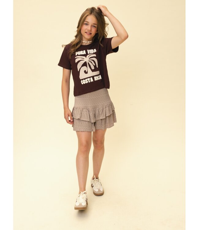 Brown T-shirt fancy back