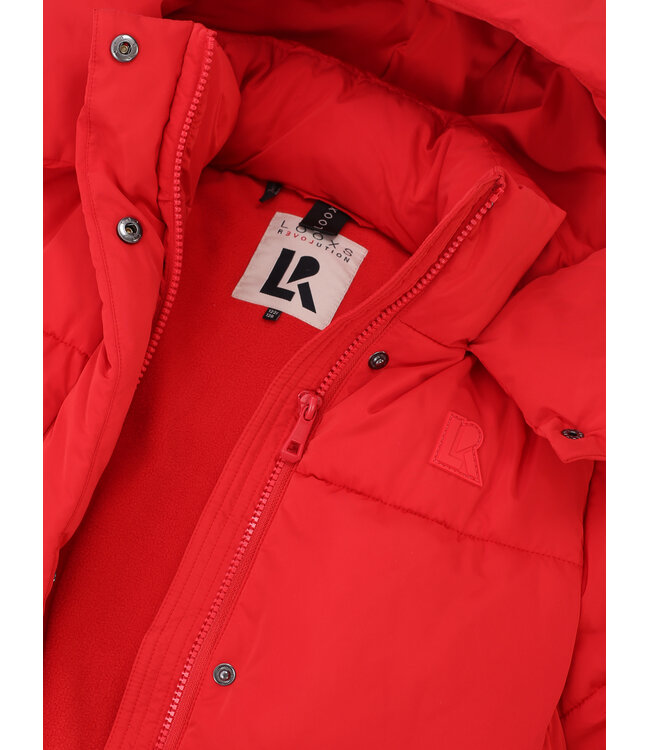 Bomber Hooded Winter Jacket Chili Red