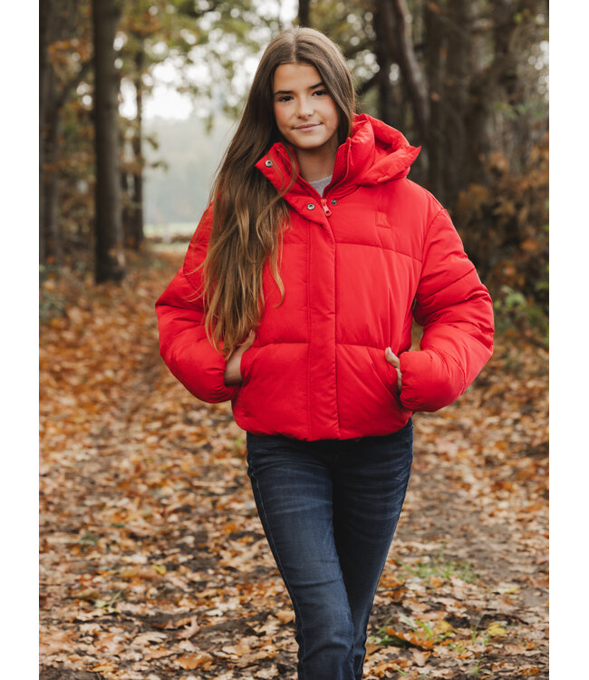 Bomber Hooded winterjas Chili Red