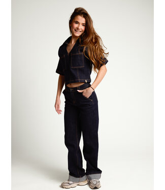 LOOXS 10sixteen Dark denim Blouse Stretch