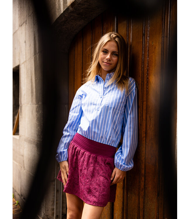 Blouse Ice Blue Striped