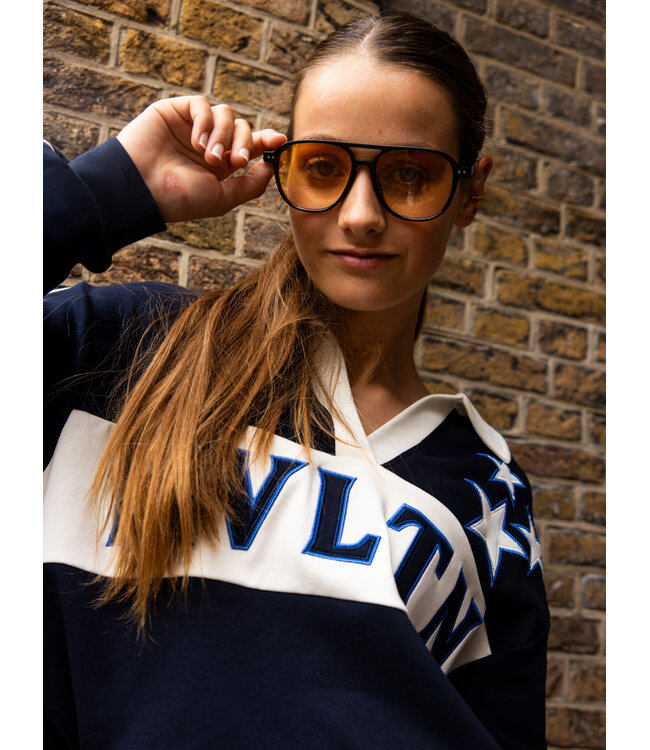 Sweater polo collar Navy