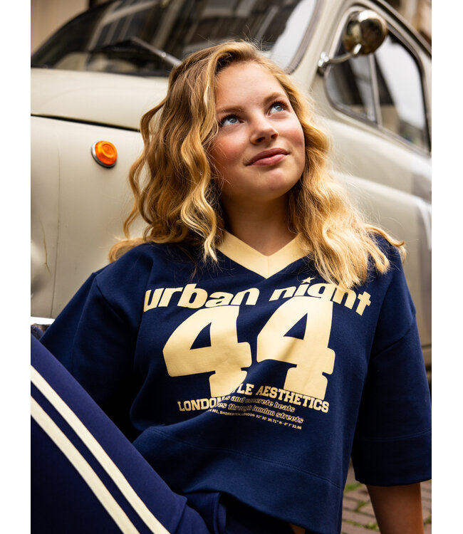 T-shirt Navy  V-hals