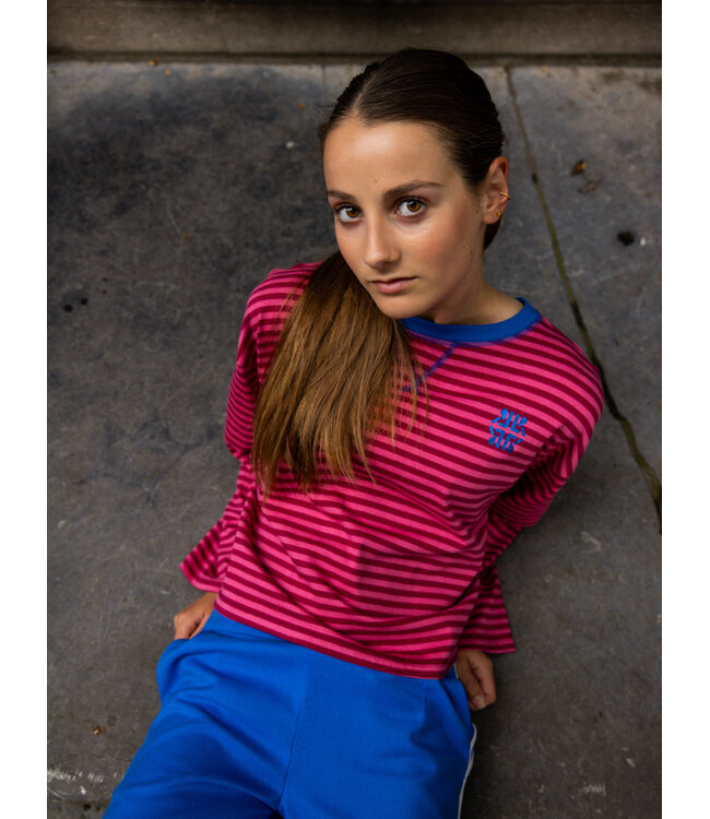 Gestreept T-shirt Pink