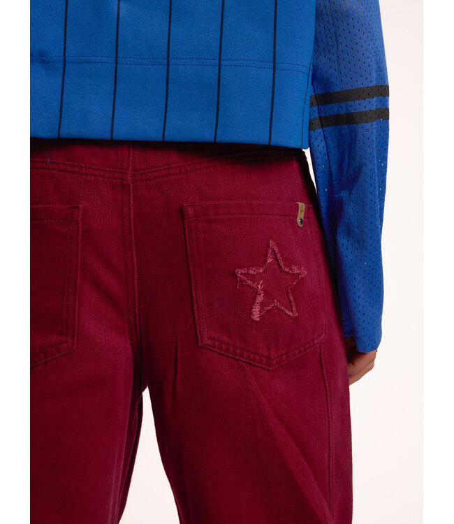 Barrel Denim Rubinrot