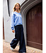 Weitbeinige Hose Marineblau