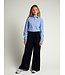 Weitbeinige Hose Marineblau