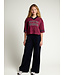 Weitbeinige Hose Marineblau