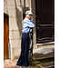 Weitbeinige Hose Marineblau