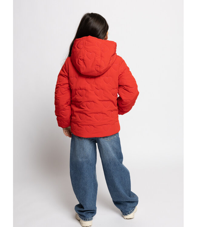 Little Winter Coat Red Hearts