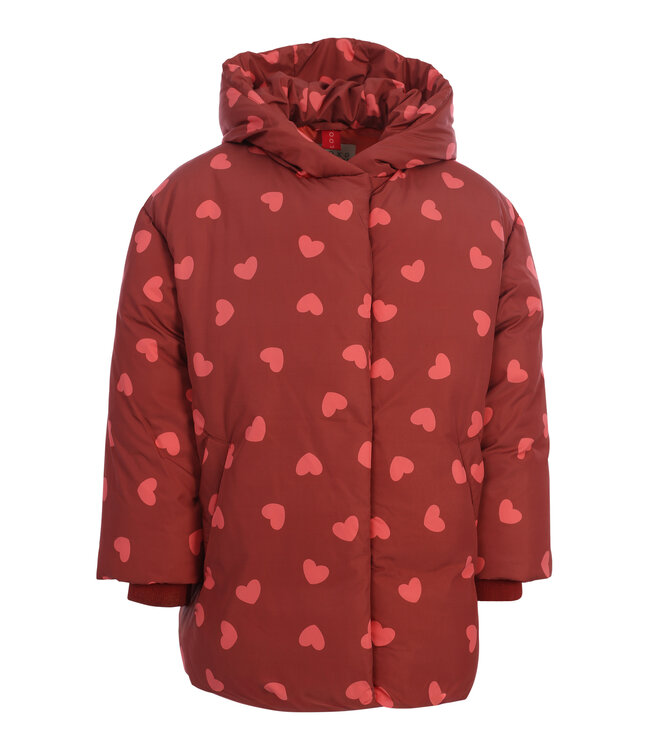 Winterjas Terra met Pink hartjes