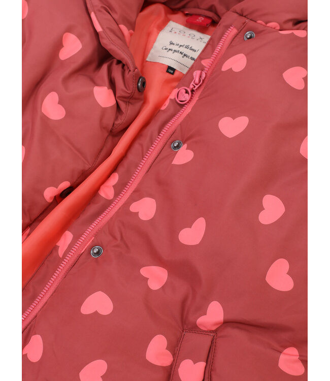 Winterjas Terra met Pink hartjes