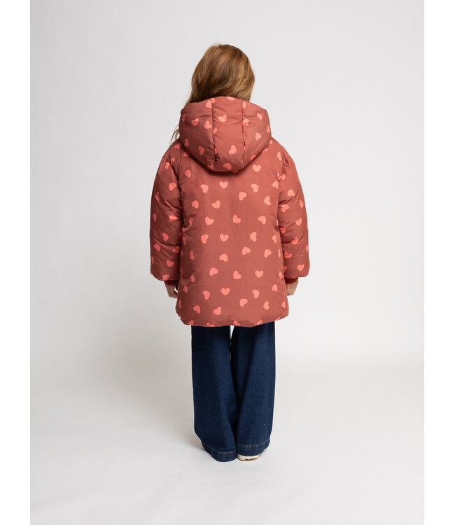Winter Coat Terra and Pink Hearts