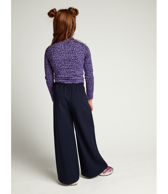 T-shirt krinkel jersey Purple Leopard