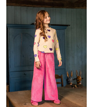 LOOXS Little Longsleeve Hearts slub jersey