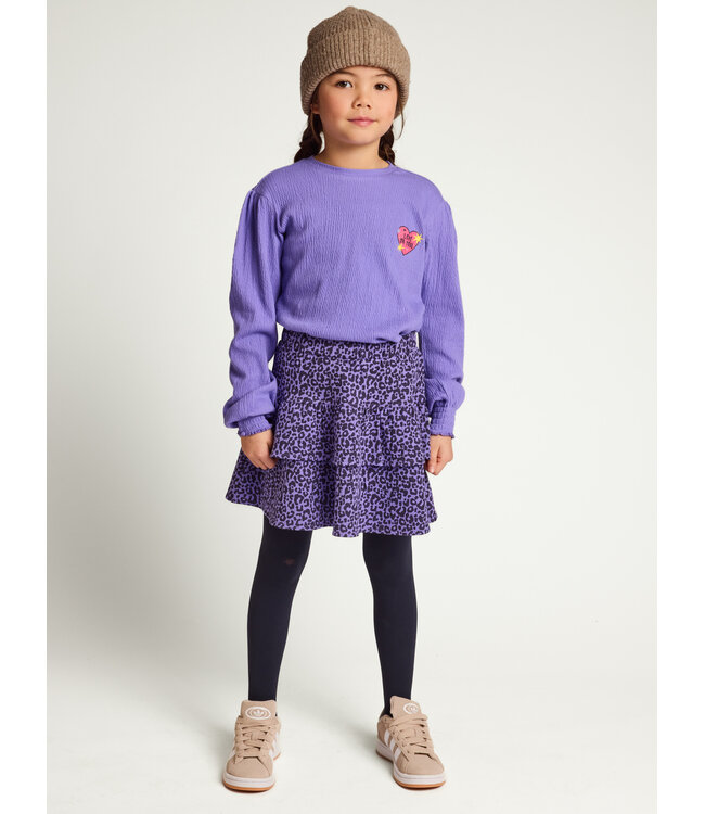 T-shirt Lila krinkel jersey
