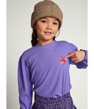 LOOXS Little T-shirt Lilac crincle  jersey
