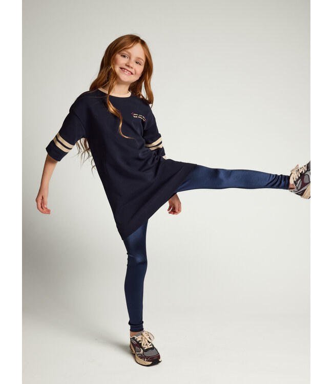 Glänzende Sportleggings in Marineblau