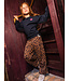 Wide leg sweat broekje Leopard love