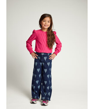 LOOXS Little Dunkle Jeans mit Herzchenmuster