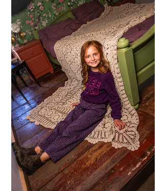 LOOXS Little Jeanshose Barrel Purple Leopard