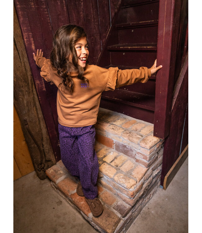 Jeanshose Barrel Purple Leopard