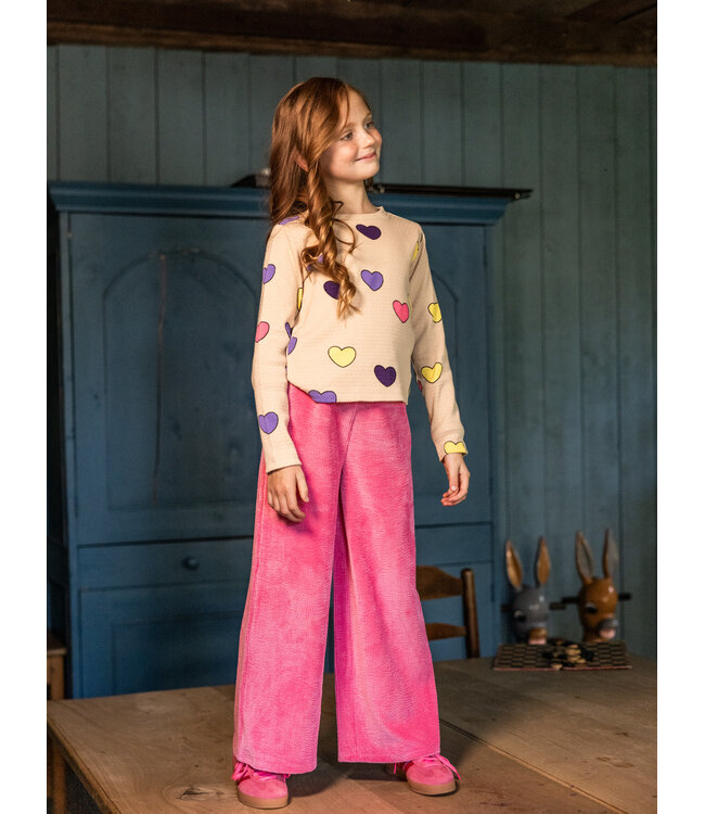 Cordhose weitem Bein Rosa