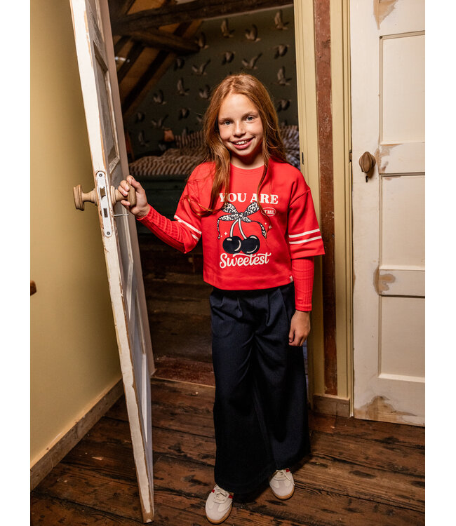 Super wide leg broek Navy