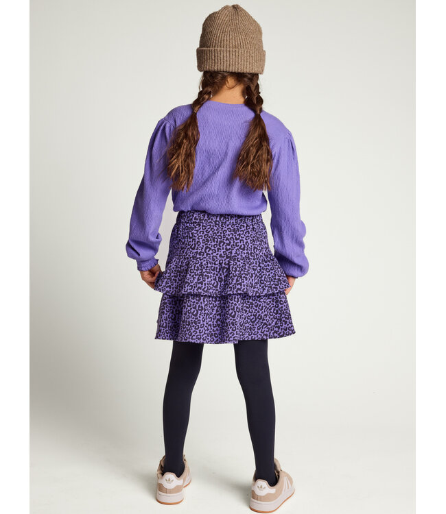 Rokje krinkel jersey Purple Leopard