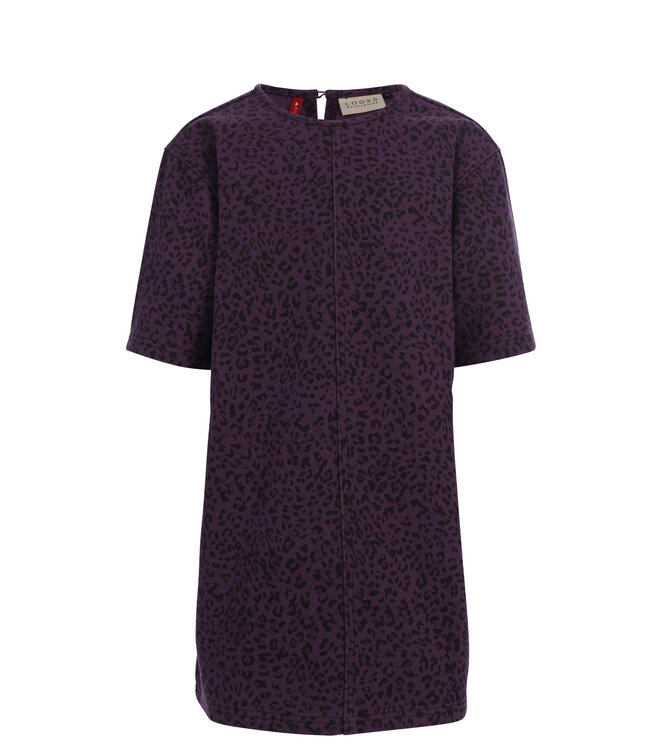 Denim jurk Purple Leopard