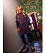 Denim jurk Purple Leopard