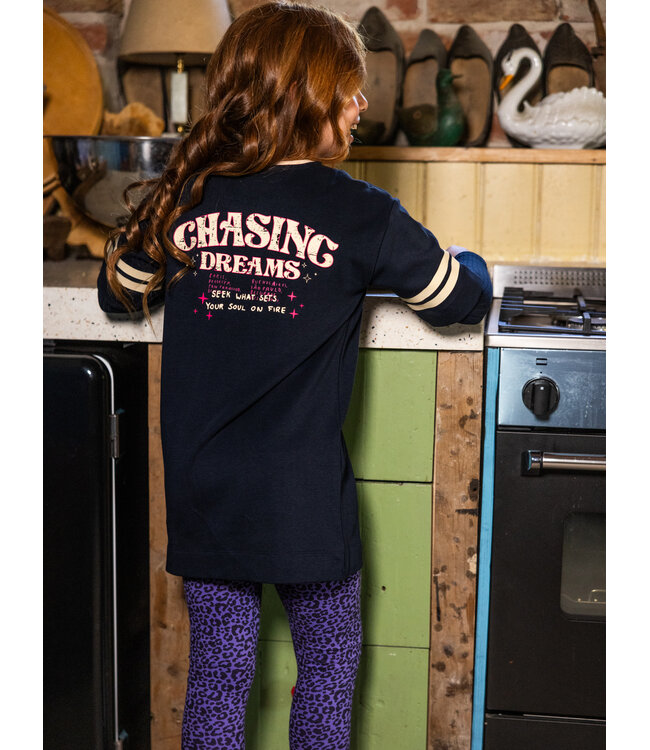 Jurk sweat jersey Navy