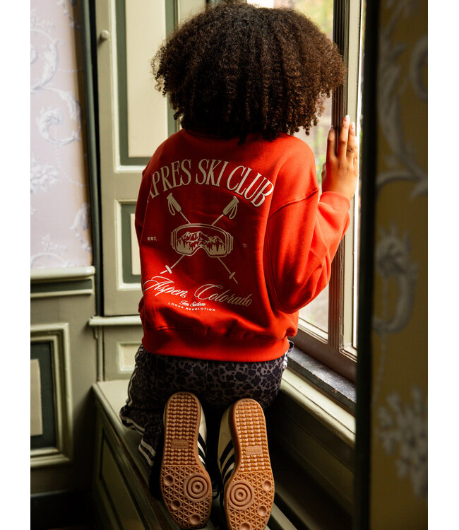 Pullover Lava Red Back Print
