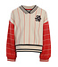 Baseball sweater loose fit Red