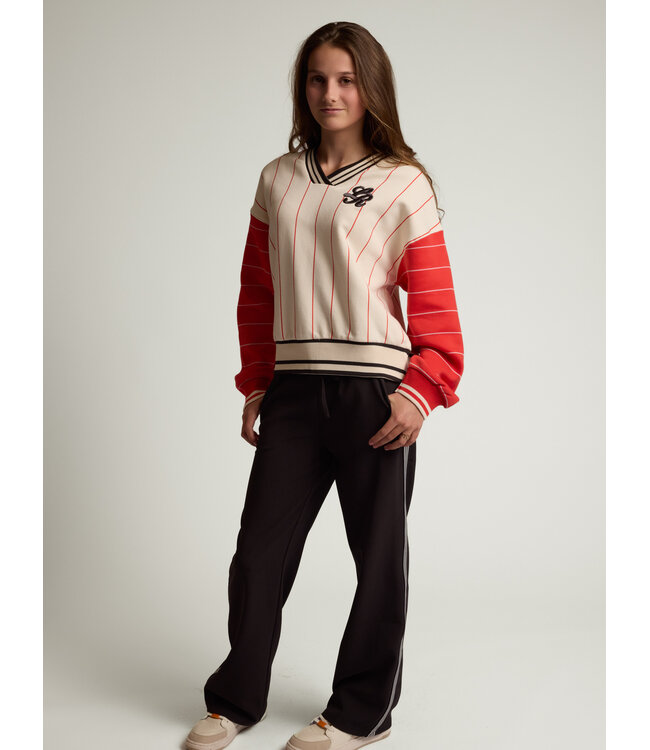 Baseball sweater loose fit Red